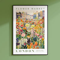 a picture of a flower market in london