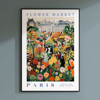 a picture of a flower market in paris