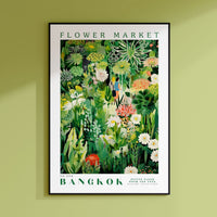 a picture of a bunch of flowers on a wall