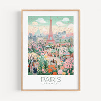 a poster of the eiffel tower in paris