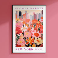 a picture of a flower market in new york