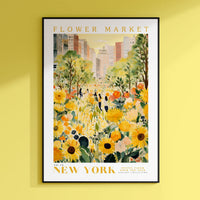 a picture of a flower market in new york