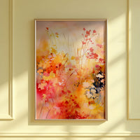 a painting hanging on a wall in a room