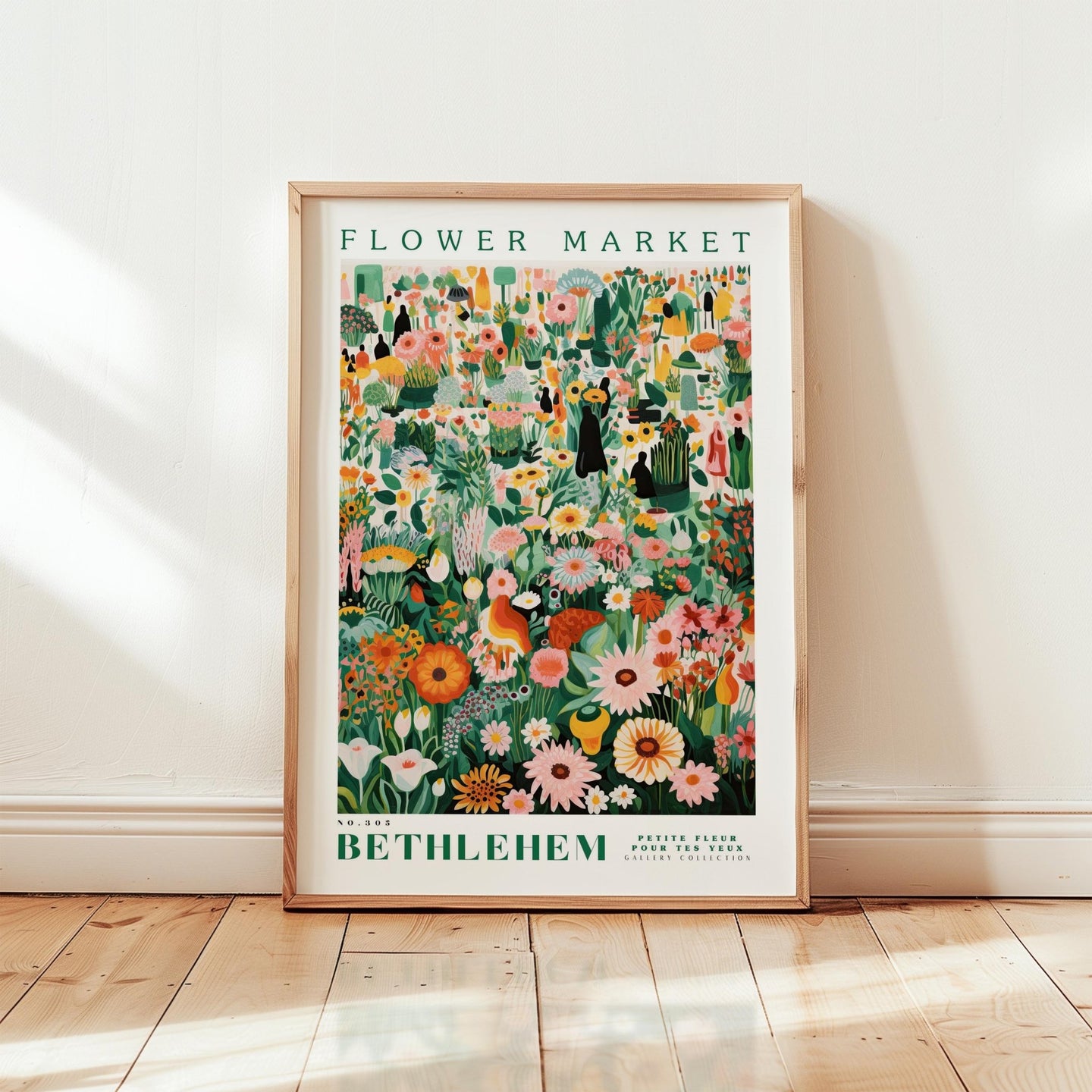 Bethlehem Flower Market Poster - Poster - Flower Poster