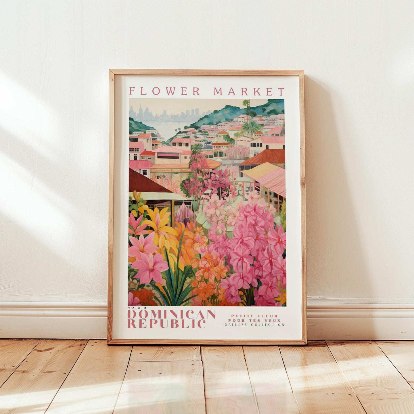 Dominican Republic Flower Market Poster - Poster - Flower Poster