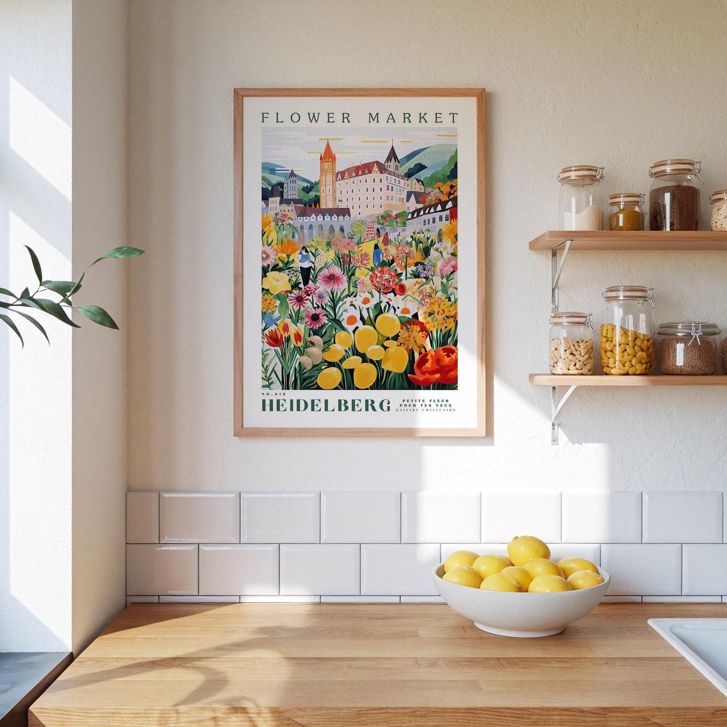 Heidelberg Flower Market Poster - Poster - Flower Poster