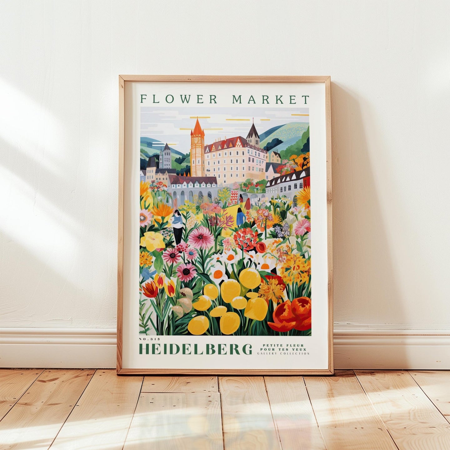 Heidelberg Flower Market Poster - Poster - Flower Poster