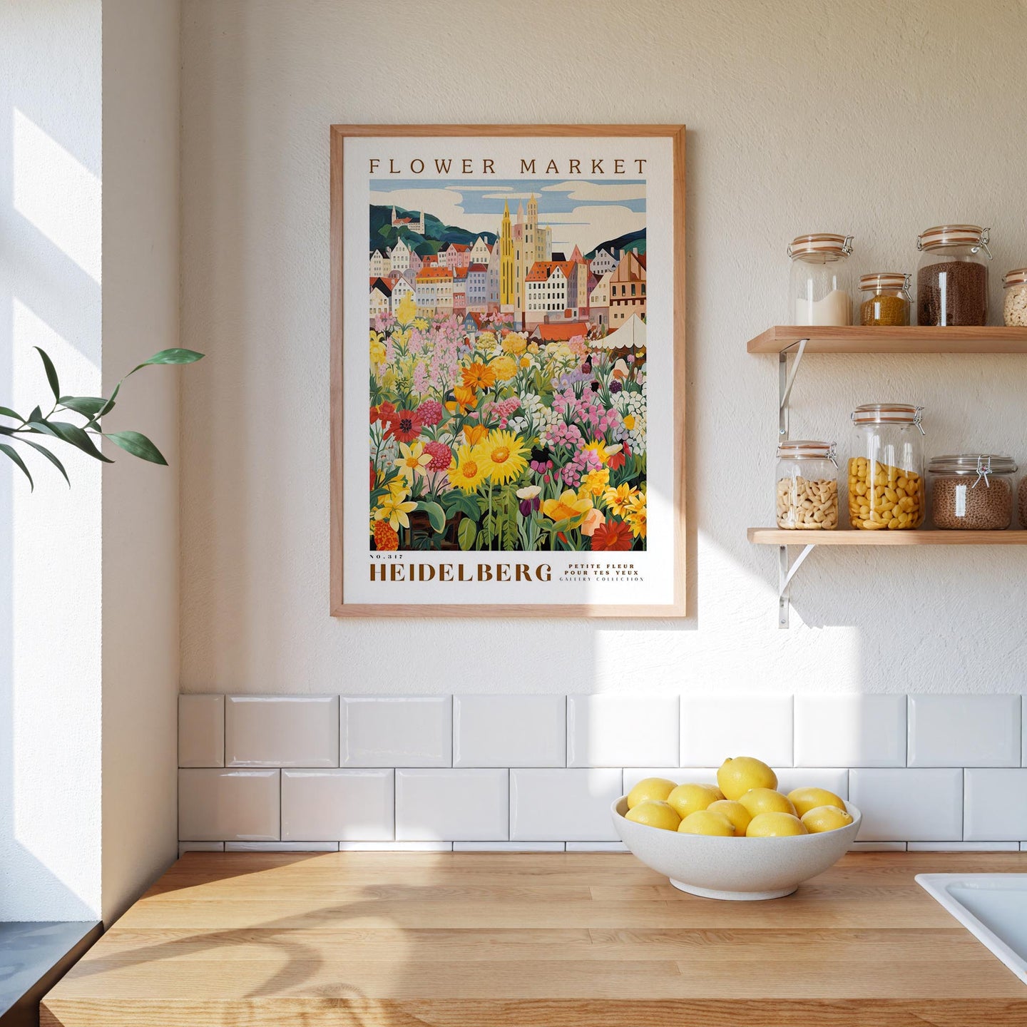 Heidelberg Flower Market Poster - Poster - Flower Poster