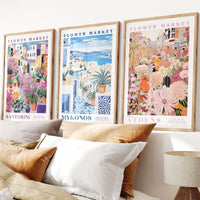 Set of 3 posters (50x70cm) - Mykonos, Athens, Santorini - Posters - Enchanted Sights
