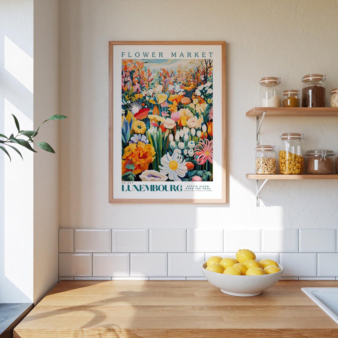 Luxembourg Flower Market Poster - Poster - Flower Poster