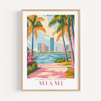 Miami Travel Poster - Poster - Enchanted Sights