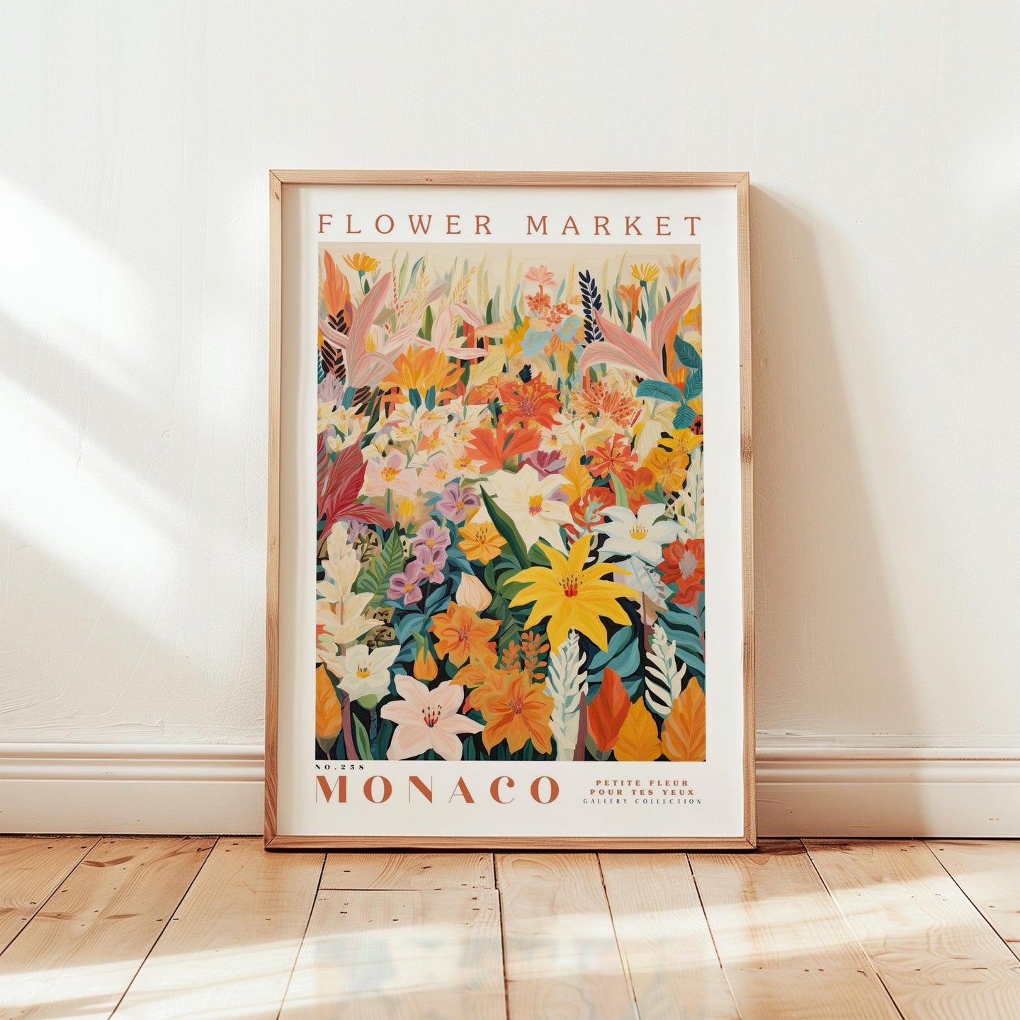 Monaco Flower Market Poster - Poster - Flower Poster