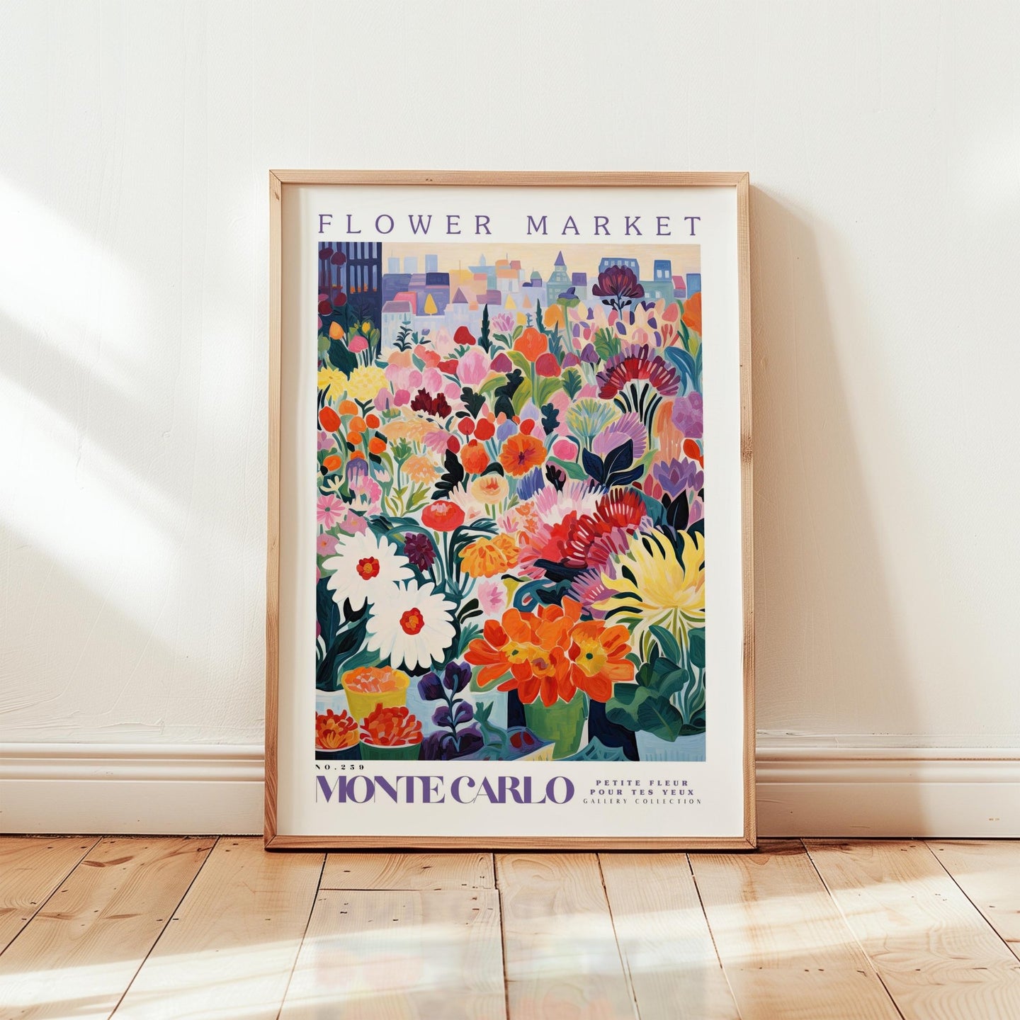 Monte Carlo Flower Market Poster - Poster - Flower Poster