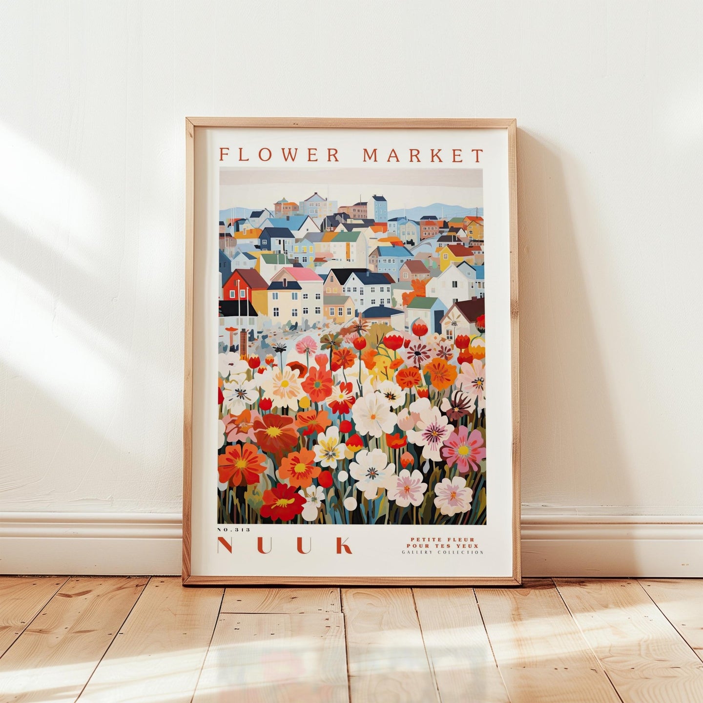 Nuuk Flower Market Poster - Poster - Flower Poster