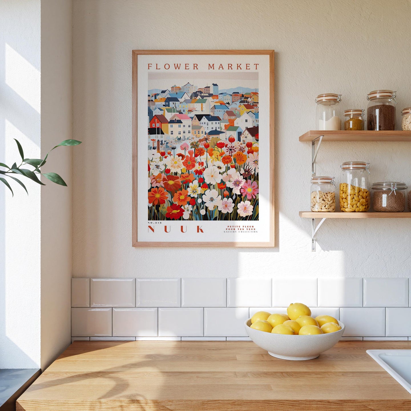Nuuk Flower Market Poster - Poster - Flower Poster