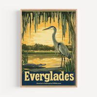 The Everglades Retro National Park Poster - Poster - Enchanted Sights