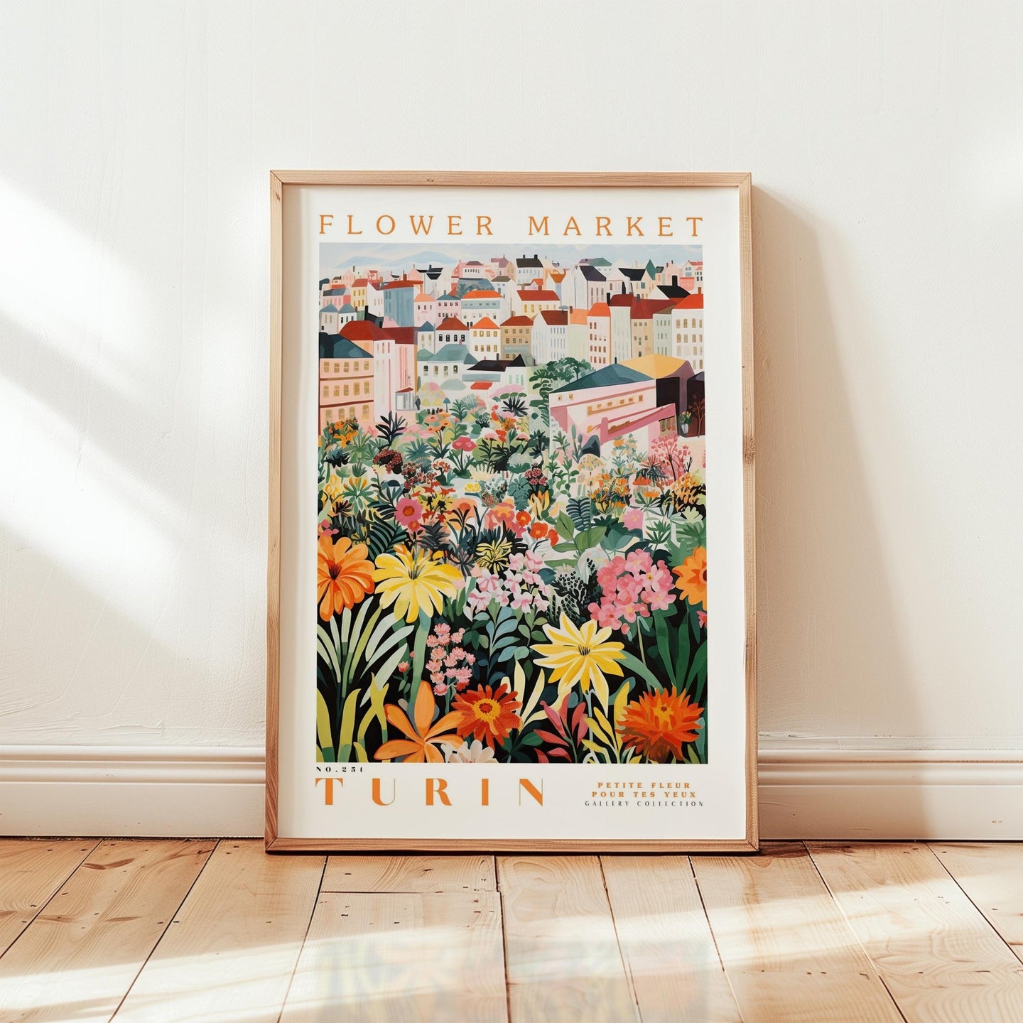 Turin Flower Market Poster - Poster - Flower Poster