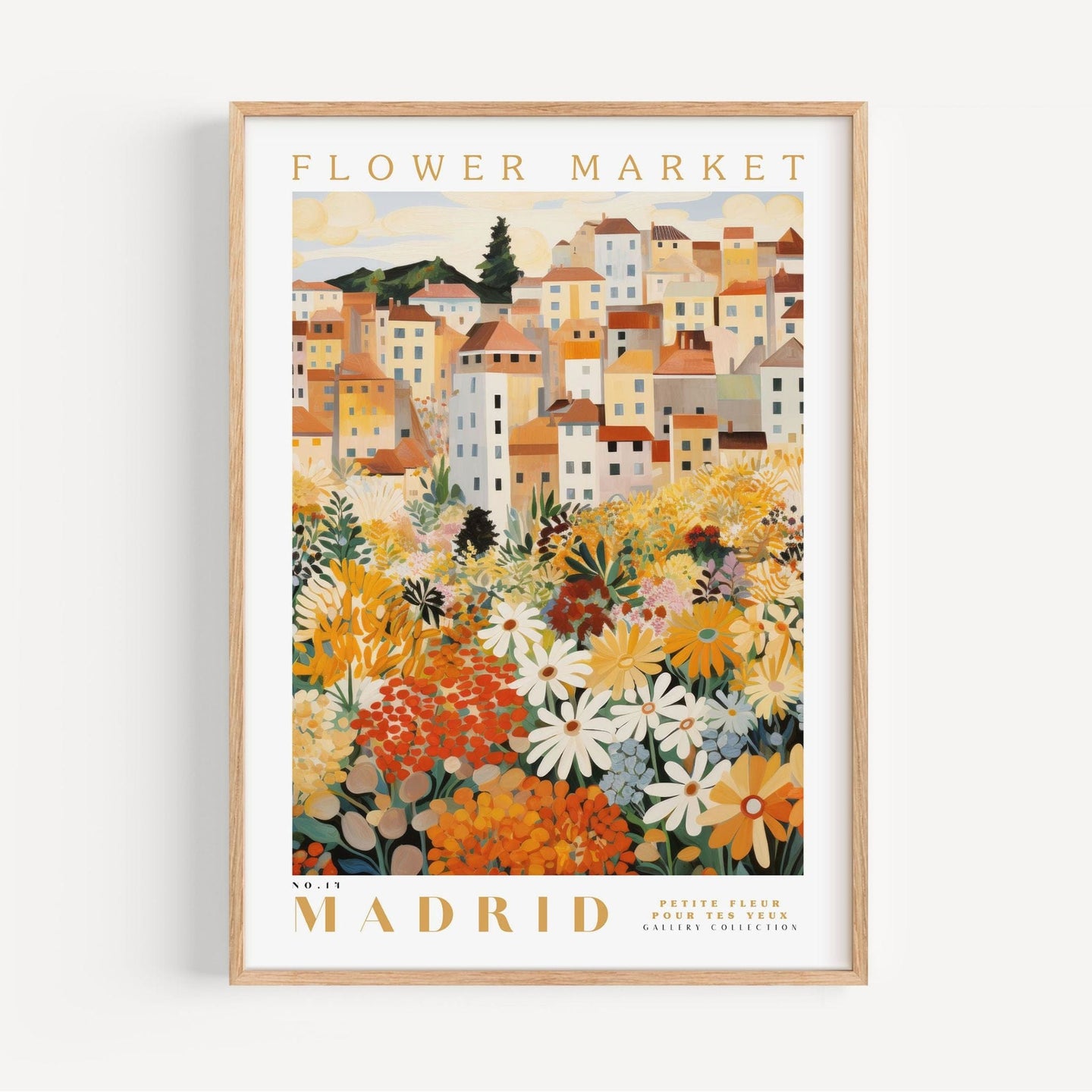 Madrid Flower Market Poster