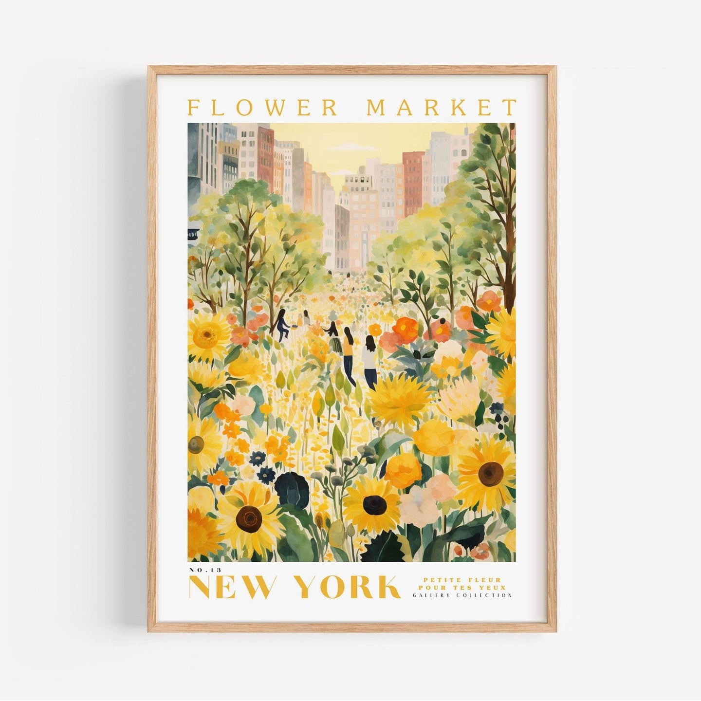 New York Flower Market Poster