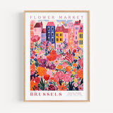 Brussels Flower Market Poster