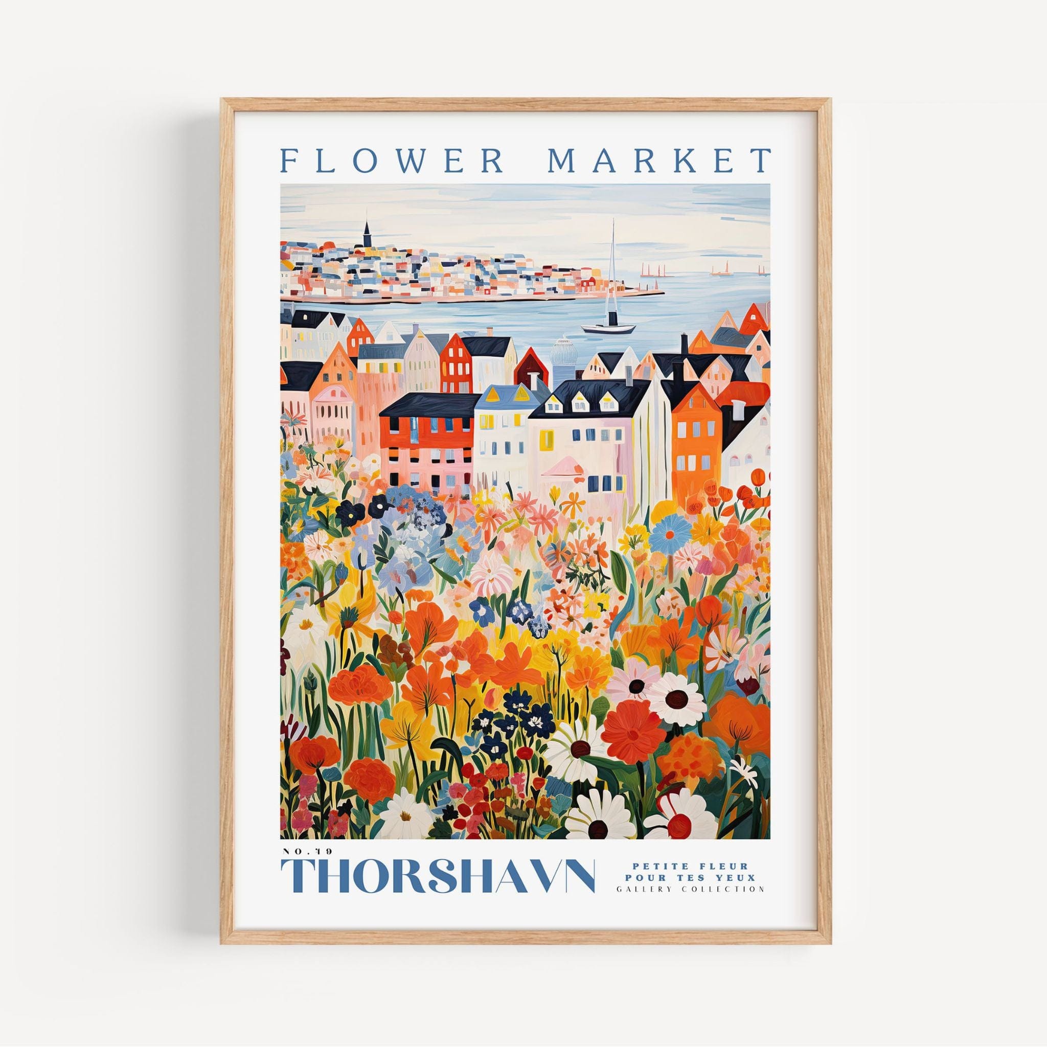 Thorshavn Flower Market Poster