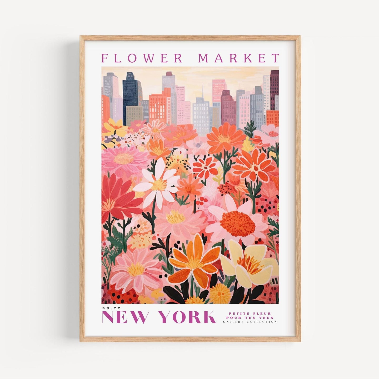 New York Flower Market Poster