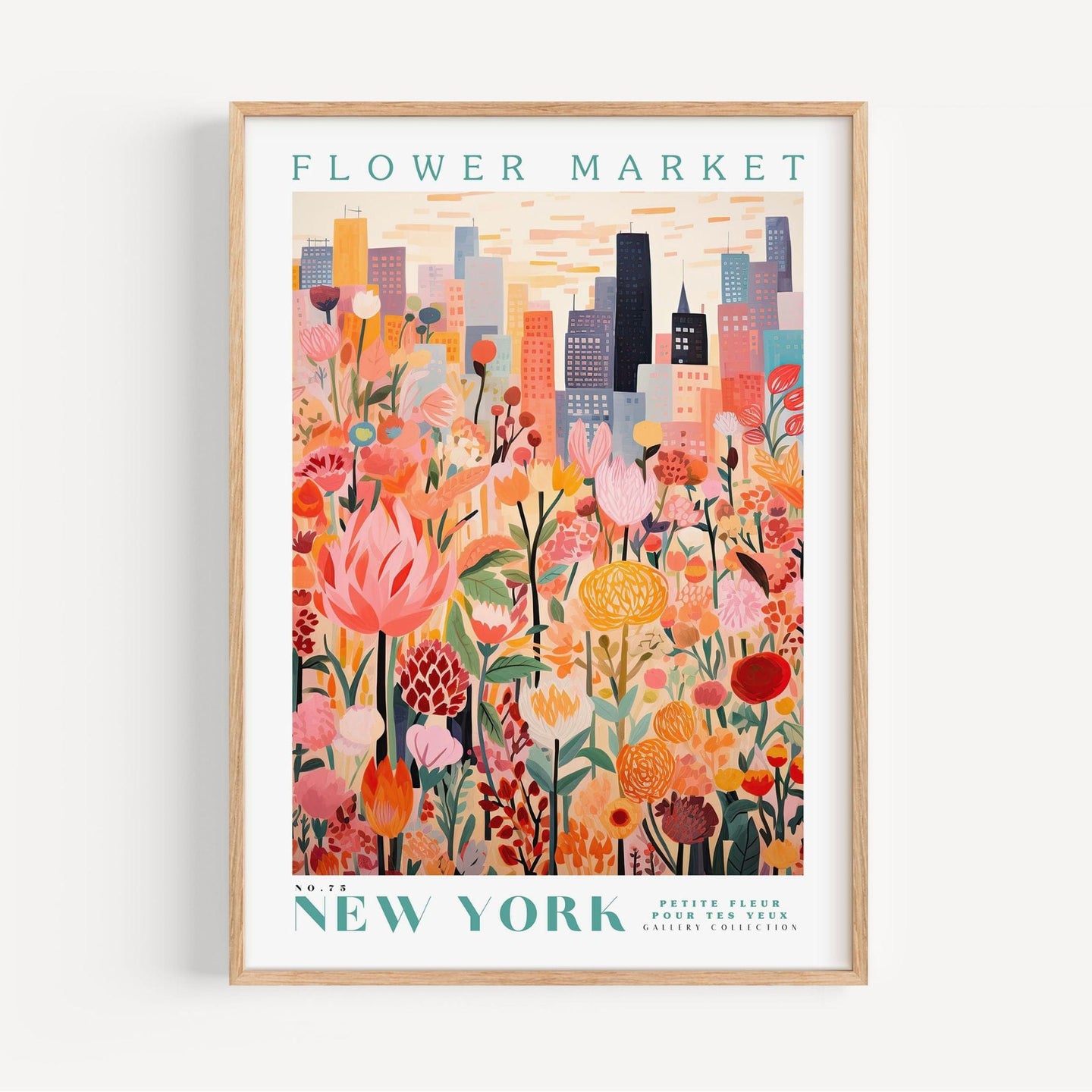 New York Flower Market Poster