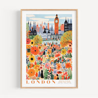 London Flower Market Poster