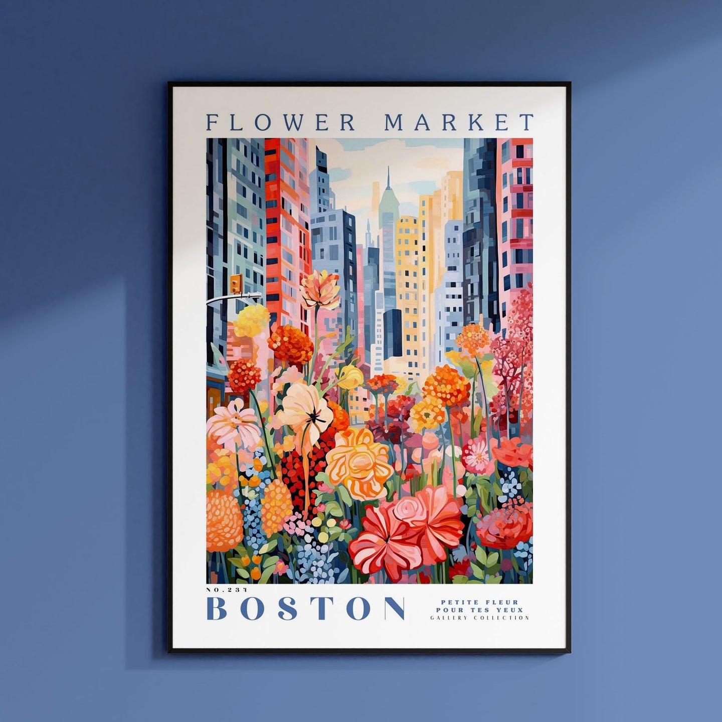 a picture of a flower market in boston