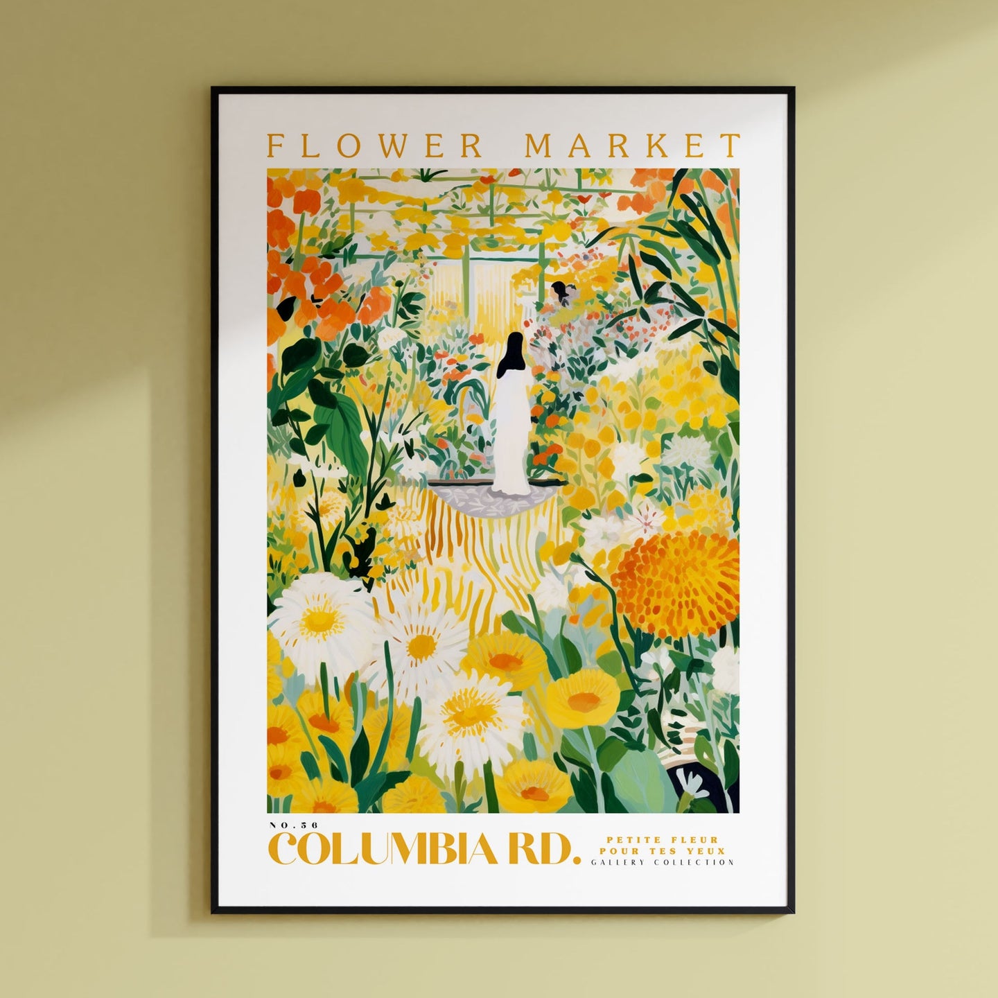 a poster of a woman in a garden