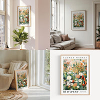 a living room filled with furniture and flowers