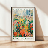 a picture of a flower market in portland