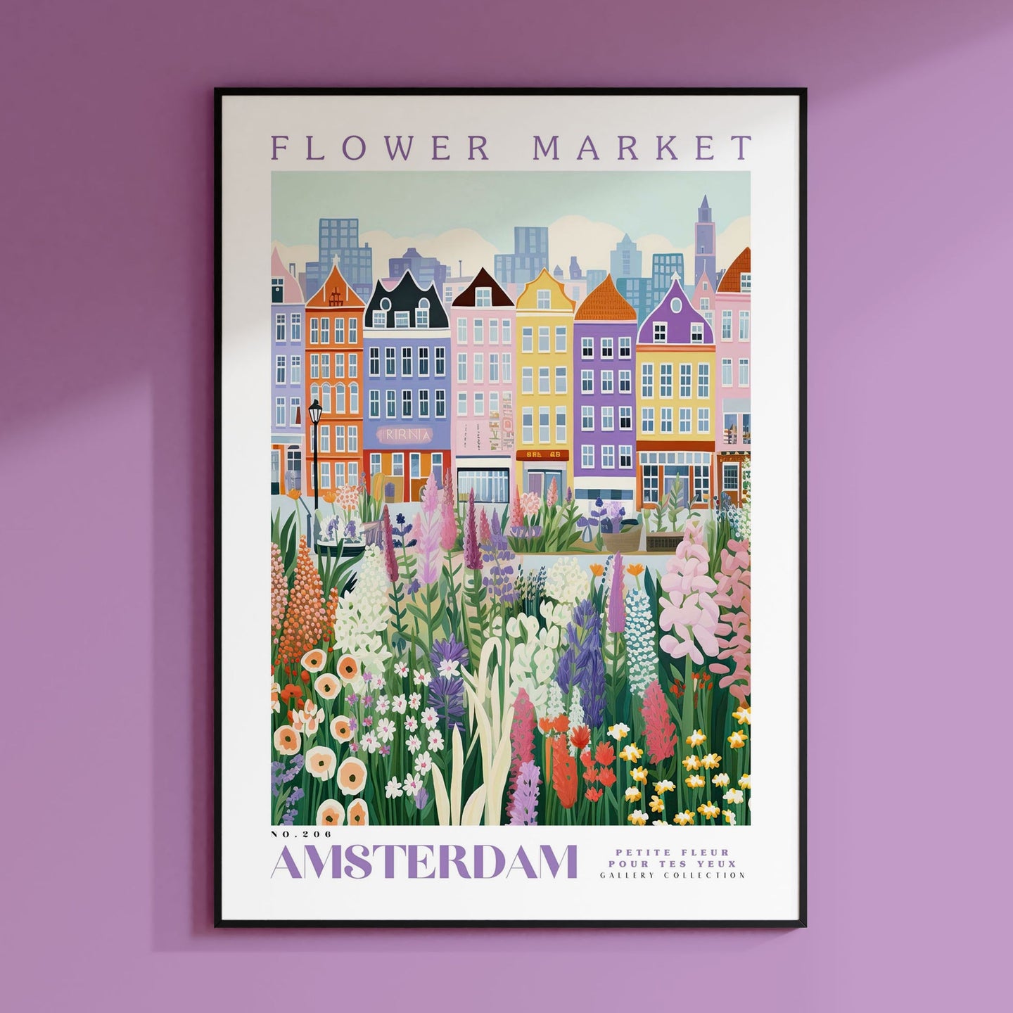 a picture of a flower market in amsterdam