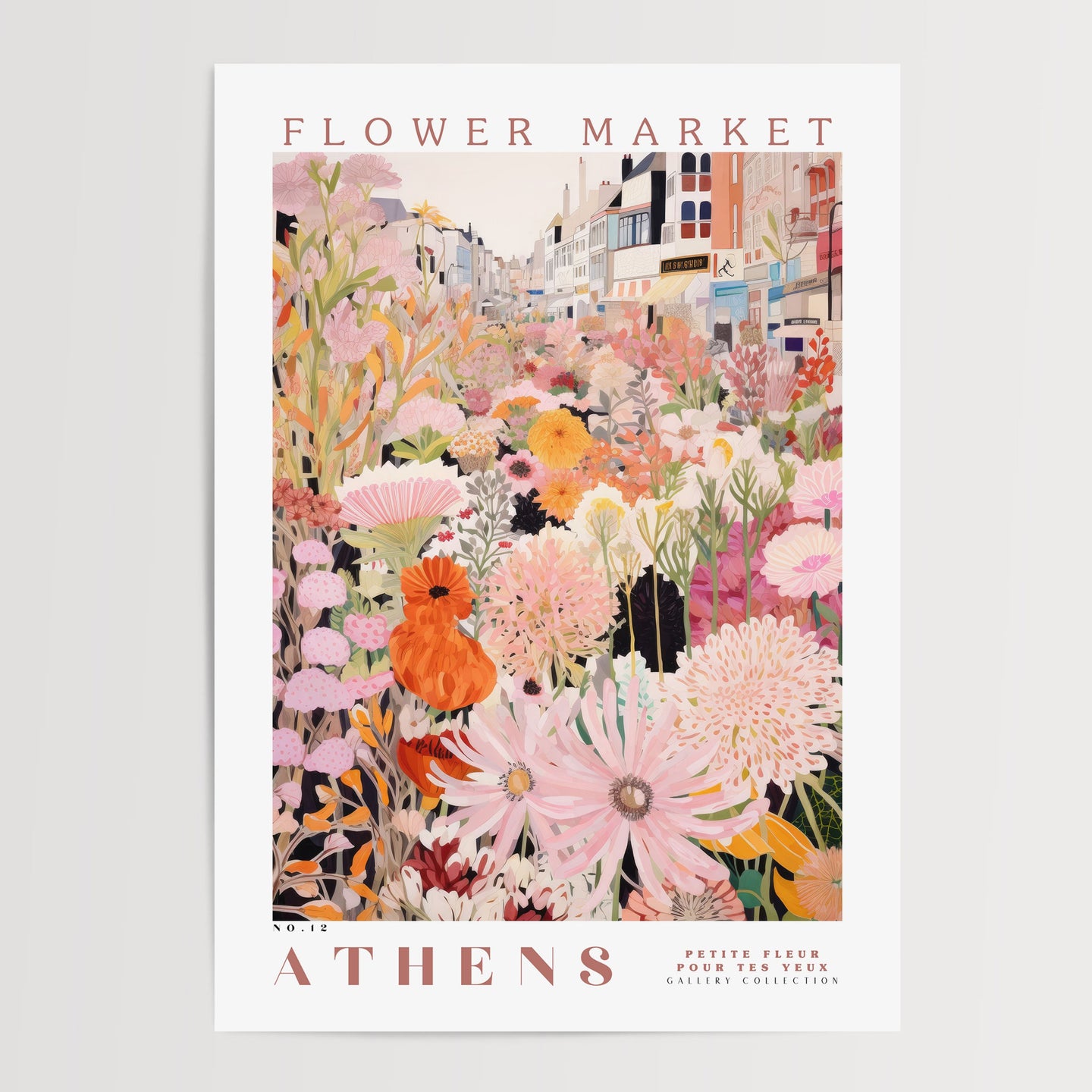 Athens Flower Market Poster