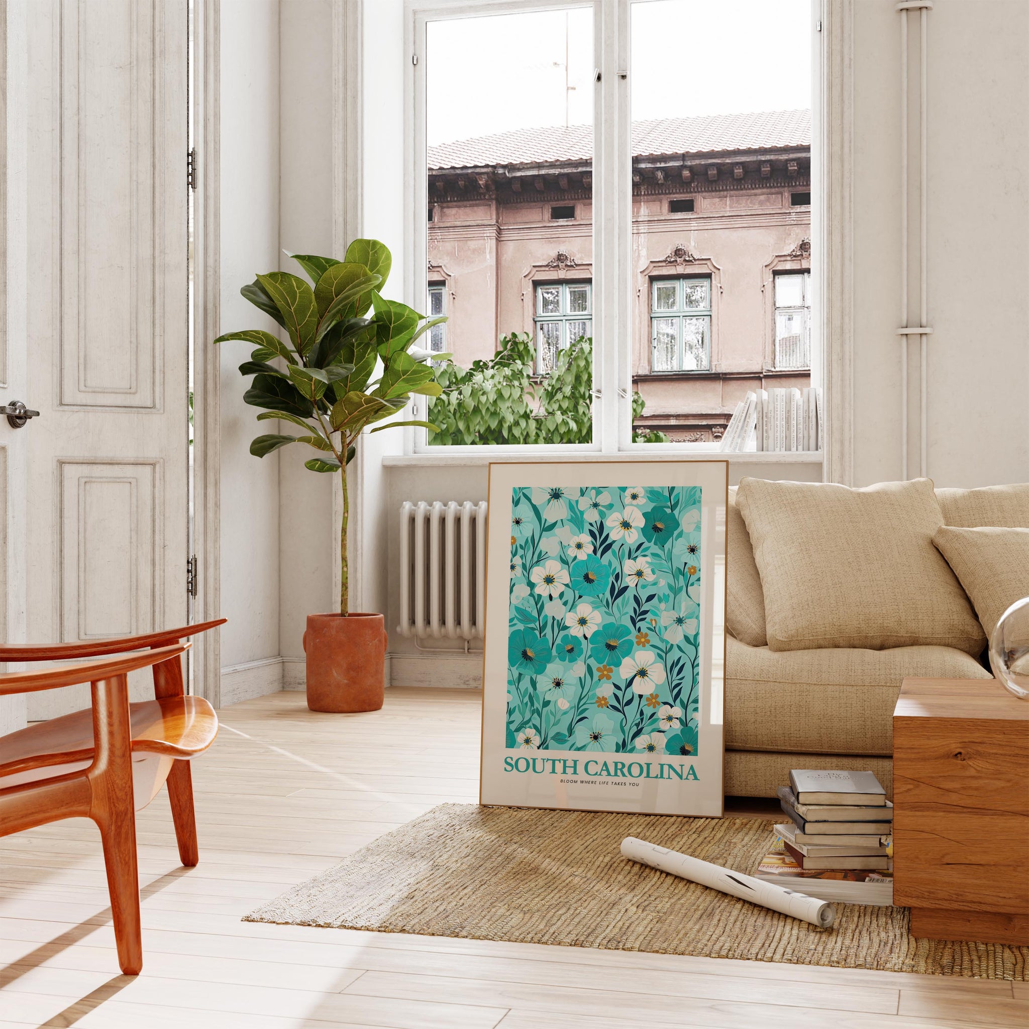 South Carolina Flower Art Print