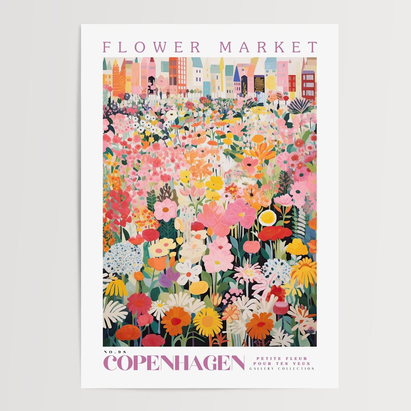 Copenhagen Flower Market Poster