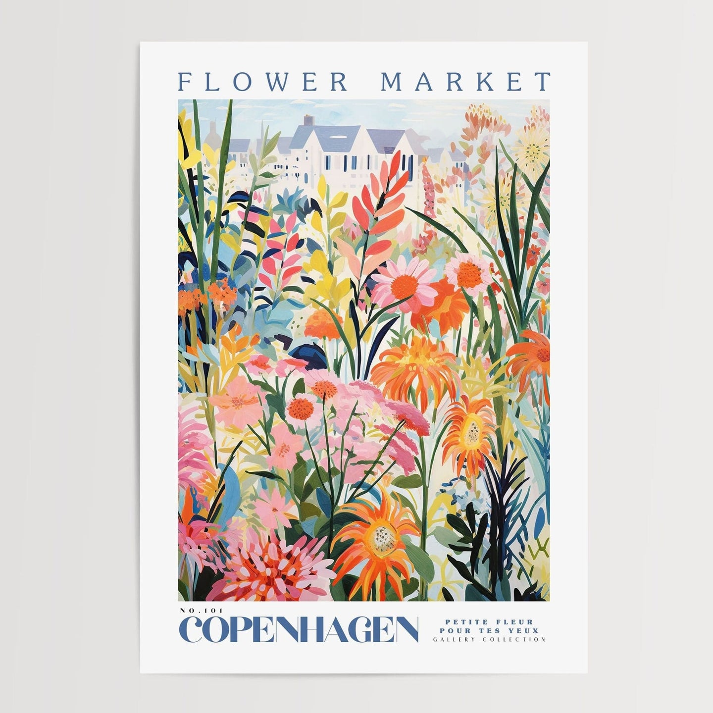 Copenhagen Flower Market Poster