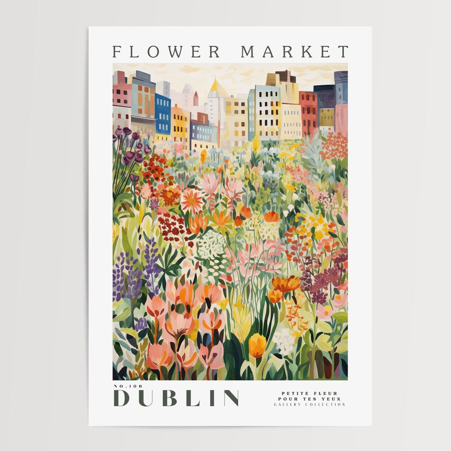 Dublin Flower Market Poster