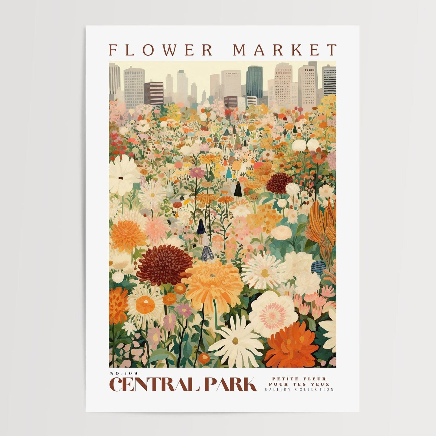 Central Park Flower Market Poster