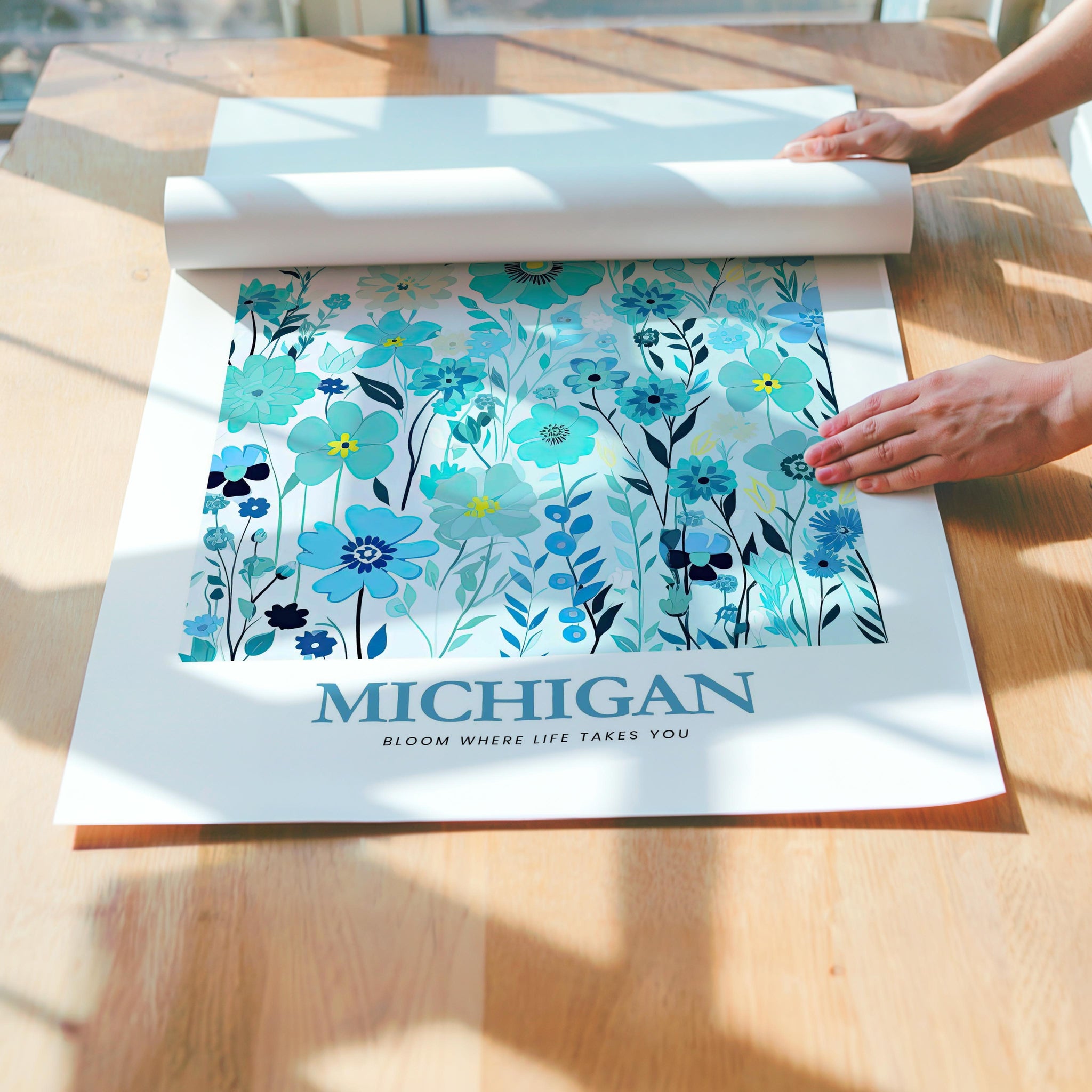 Michigan Flower Art Print