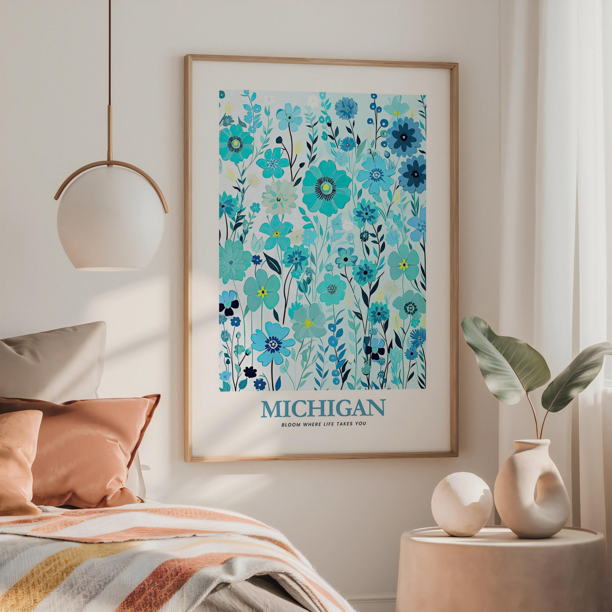 Michigan Flower Art Print