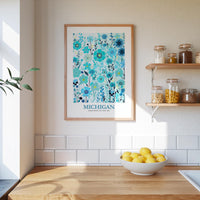 Michigan Flower Art Print