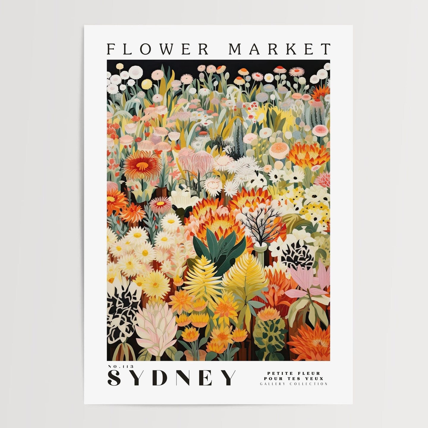 Sydney blomstermarked plakat