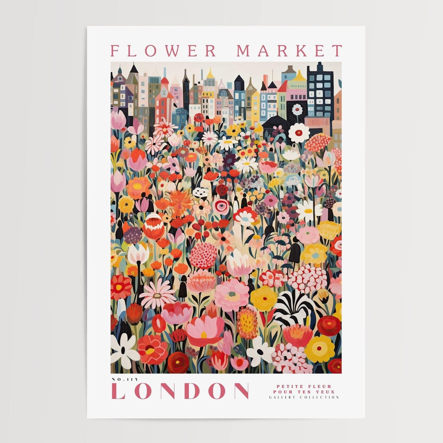 London Flower Market plakat