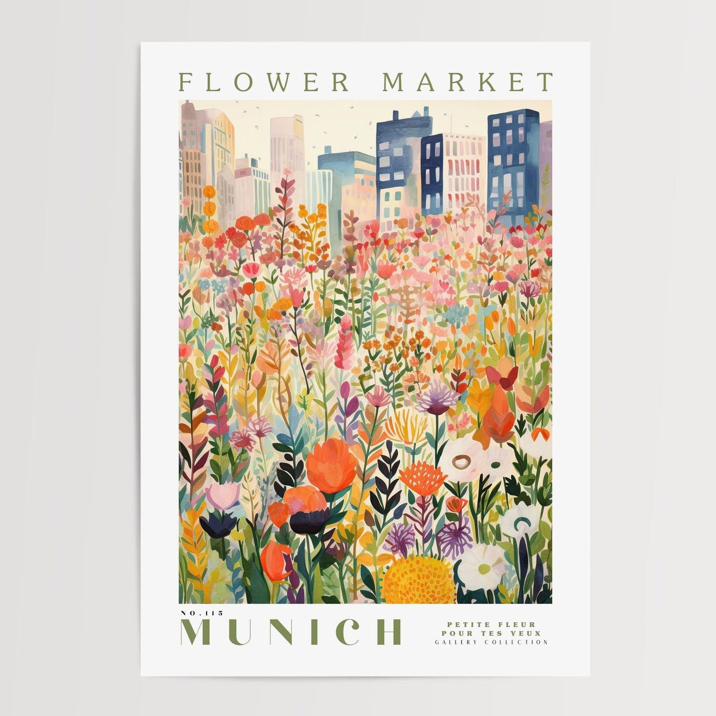 Munich Flower Market Poster