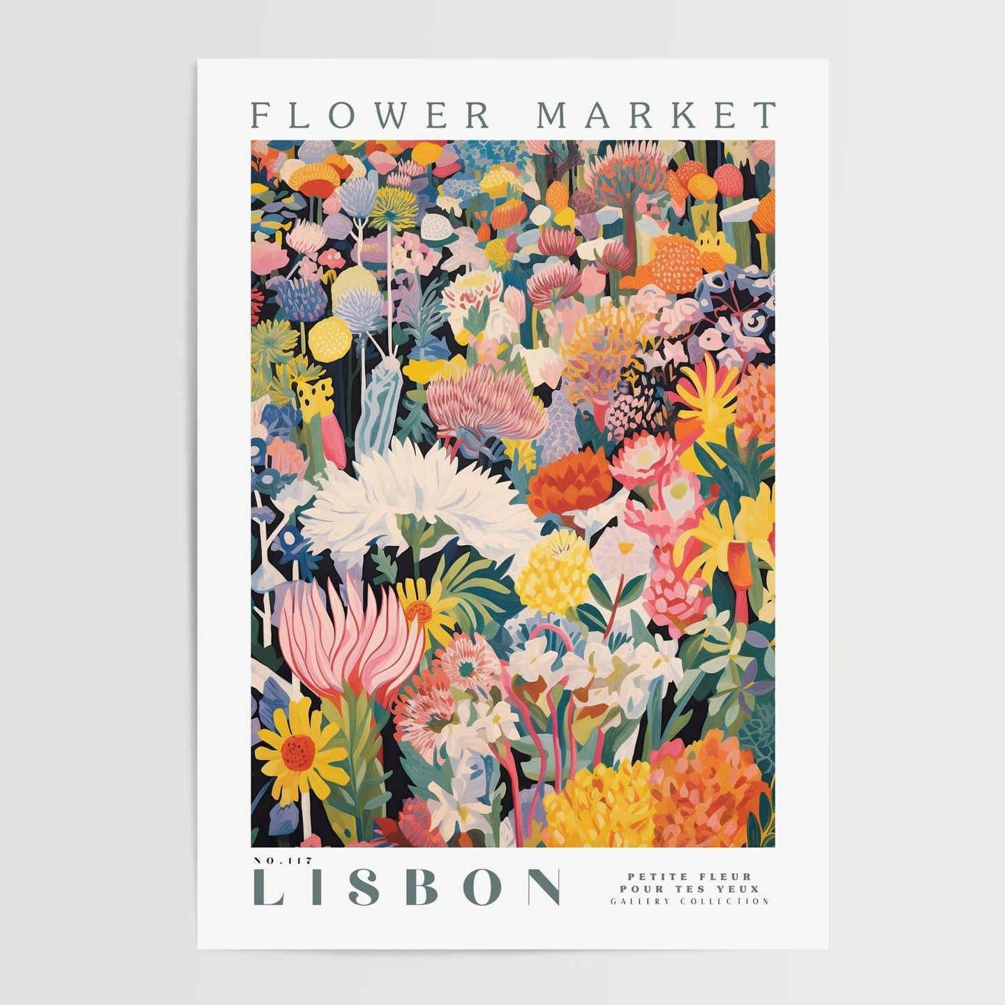 Lissabon Blomstermarked plakat