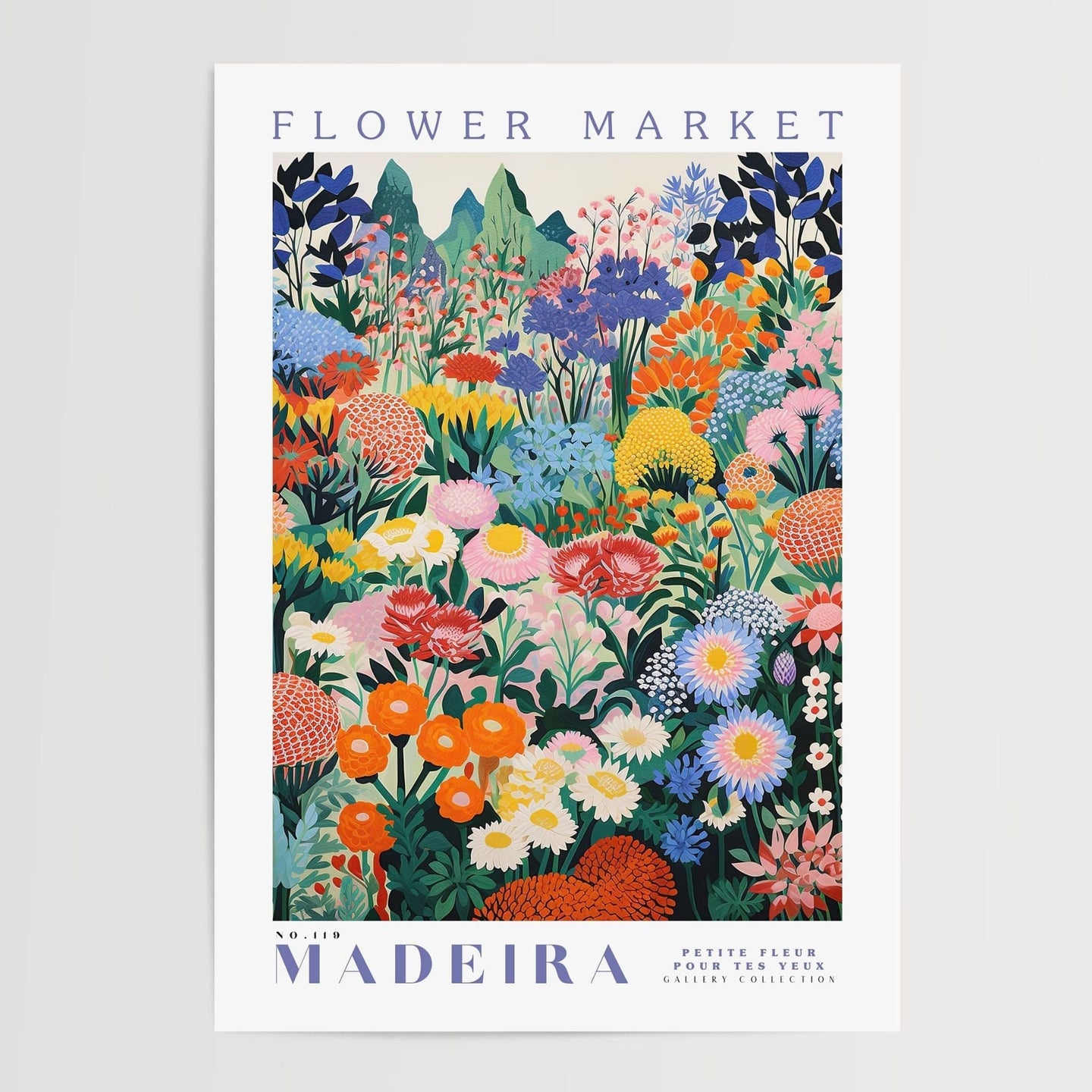 Madeira Flower Market Poster