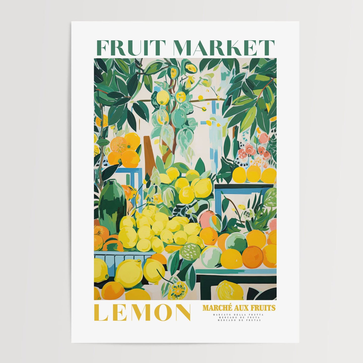 Lemon Fruit Market Poster