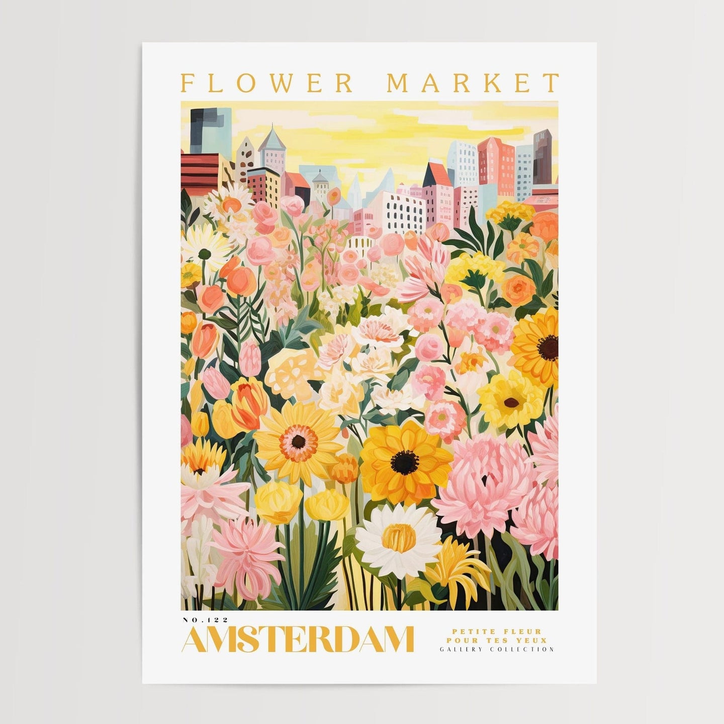 Amsterdam blomstermarked plakat