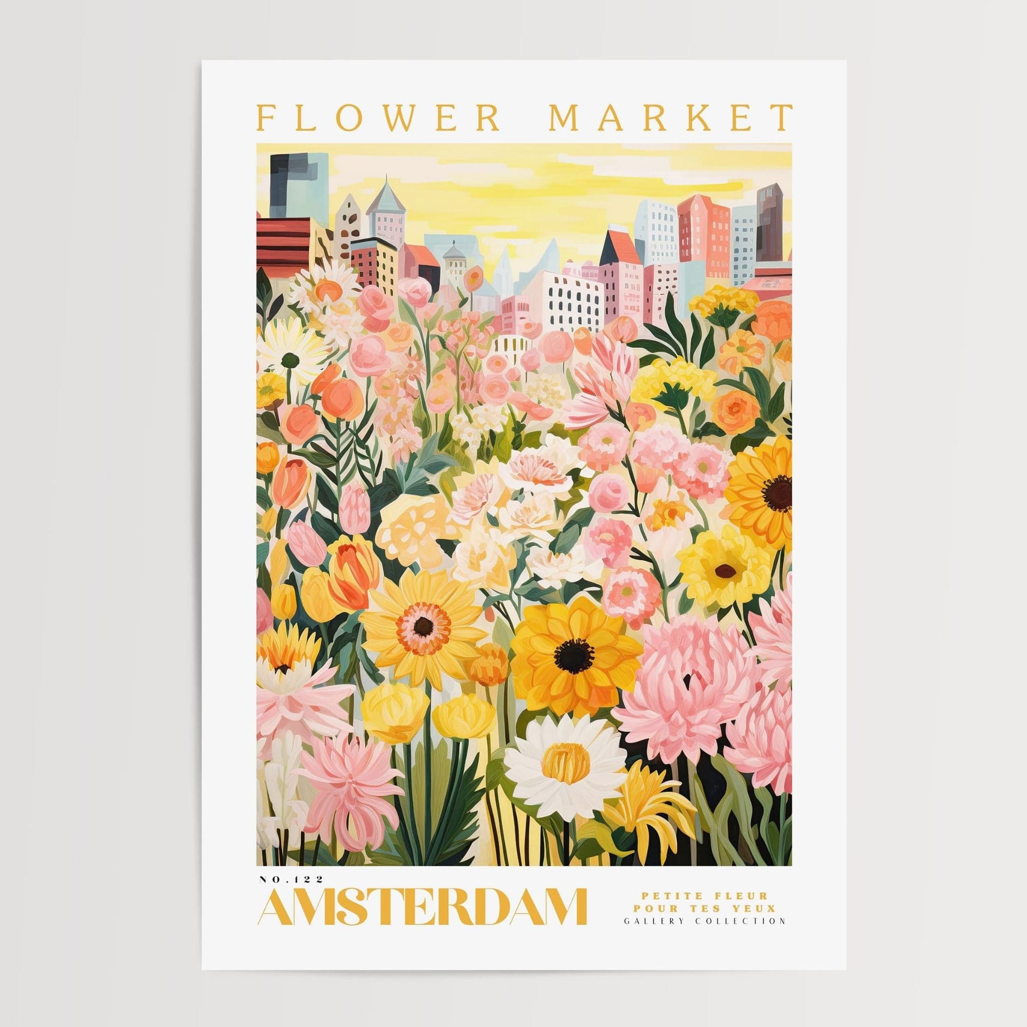 Amsterdam Flower Market Poster